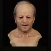 Dekoracja imprezowa Old Man Scary Face Mask Halloween Maski do kostiumów maskaradę Cosplay Grandpa Full Head Lateks Masker223y