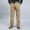 Salopette décontractée ample multi-poches pour hommes grande taille pantalon en coton quatre saisons extérieur longue 210518