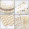 Disposable Dinnerware Wedding Gold Party Bronzing Dots Dishes Decorations Stamping Plate Cup Anniversaire Decoration Collection