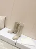 PVC Low Heel Women039s Rain Boots Classic Fashion Designer Style Side Reißverschluss für einfach und off8385652