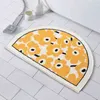 Semi-Circular Bathroom Mat Plush Soft Bath Rug Non Slip Bathroom Carpet Absorpt Bath Room Rug Ins Doormat Alfombra De Bano 211109