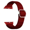 Nylon Strap Diamond Pattern Elastic Bands for Apple watch 1 2 3 4 5 6 7 SE with adapter connector 50pcs/lot