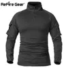 ReFire Gear Uomo Camicia tattica militare SWA Soldati Combattimento militare -Camicia a maniche lunghe Camicie mimetiche Paintball 5XL 220118