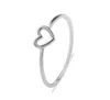 Semplici anelli a fascia a cuore cavo per le donne Coppia promessa di matrimonio Infinity Eternity Love Jewelry