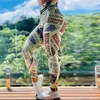Leggings de impresión de moda Mujeres Slim Fitness Cintura alta Entrenamiento elástico para deporte Pantalones para correr Botín Push Up Legging 211204