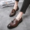 Tassel Fashion 7279 Loafers Autumn Comfy Slip-On Men's Moccasins Male Footwear Brand Leather Men Casual Shoes