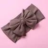 Moda Niemowlę Nylon Opaska Baby Bowknot Głowy Okładki Kids Ribbed Łuki Szerokie Turban Cildren Girl's Photo Rekwizyty głowy