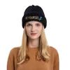 Bérets femmes mode câble bonnet extensible lettre motif tricoté casquette de couverture élastique chaud confortable manchette pliable chapeau de Ski