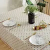 Pastoral Rectangular Linen Cotton Cloth Tablecloth Fabric Daisy Flower Printed Home Kitchen Dining Room Table Cloths Ornament 210626