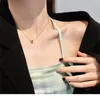 Chaînes Collier pendentif en acier inoxydable européen et américain pour femme mode chaîne en or clavicule pull bijoux cadeaux 6202056
