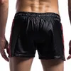 Летние искусственные кожаные мужские шорты повседневные свободные с карманами высокого качества мужские короткие штаны удобные мягкие мужчины 210713