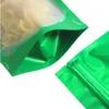 Folha de alumínio eco-friendly Mylar Mylar Clear Front Stand up Snack Boots Matte Ziplock Reciclável Storage 100pcs / PackGoods