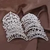 matrimonio corona di cristallo pettine bastoncini di perle ballo di fine anno fascia bambini eventi festa chiaro strass diademi gioielli per capelli nastro regalo di Natale 1115 Y2