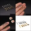 Stud -oorbellen sieraden retro piercing oor beenstoppen roestvrijstalen schroef voor vrouwen 1 pk drop levering 2021 r2lbr