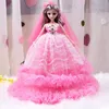 45 cm peça única design de moda princesa boneca vestido de casamento nobre vestido de festa para bonecas barbie presente de menina 10 cores