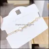 Bracelets Jewelrystainless Steel Opal Jewelry Bracelet Woman Fashion Creative Shell Stone Cuff Anniversary Gift For Girls Wholesale Link Ch
