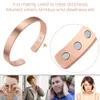 Unisex Magnetic Pure Copper Energy Magnetic Healthy Care Bracelets Bangle Healthy Jewelry Fitness Gold Color Men Women's Bangle Q0719