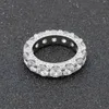 Mens Hip Hop Iced Out Stones Ring Jewelry Fashion 18k Gold Plated Simulation Diamond Rings