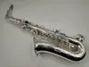 Alto saxofon silverpläterad EB Tune E Plat Professional Musical Instrument With Case Munstycke Tillbehör