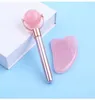 Face Care Massage Roller Natural Rose Quartz Gua Sha Tool Scraper Massager Eye Facial Neck Thin Lift Relax Slimming Tools