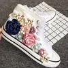 Children Casual Shoes 2020 Korean-style Parent-Child 3D Flower Girls Mid-top Canvas Shoes sport Kids Sneakers Anti-Slippery 40 Y0809