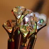 크리스탈 유리 카와이 볼펜 펜 큰 다이아몬드 패션 학교 사무용품과 함께 큰 보석 공 펜