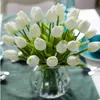 1 pz PU fiori artificiali tulipani di seta Real Touch mini tulipano matrimonio bouquet decorativo decorazioni per la casa deco