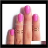 Band Ringar Smyckenband Midi Urban Gold Stack Plain Cute Ovan Knuckle Nail Ring Jul 1616 Drop Leverans 2021 GF8YN