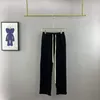 pantalones con cordón de algodón para mujer