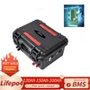 12V LiFePO4 배터리 팩 100Ah 150Ah 200Ah BMS RV 옥외 해양 방수 충전식 인버터 태양 리튬