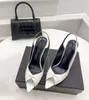 Moda Trendy Master Marka Bayanlar Sandalet Stiletto Balık Ağız Ayakkabı Sivri Burun Geri Toka Örgün Giyim Rahat Ziyafet Kırmızı Siyah Beyaz 6 cm