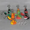 Assemblare narghilè in silicone per uso alimentare Tubi per acqua Soffione doccia Percolatore Bong con ciotola 4mm Quarzo Banger Glass Dab Rigs