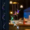 Светодиодный солнечный ветер Chime Light Color Meating Hummingbird Главная садовая подвесная лампа