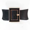 Nouveau design de mode PU ceintures larges pour femmes robe causale ceinture corset grande boucle carrée ceinture Cummerbunds accessoires G220301