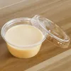 Containrar 1oz Engångsplast Jello Shot Cups med lock, Souffle Party Container, 1 ouncec Clear Box KD1