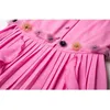 Элегантные летние модные взлетно-посадочные полосы женские платье бабочка рукав кружевные оборками богемные твердые розовые дамы MIDI платья 210522