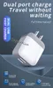 デュアルUSB高速充電器24AクイックチャージEU米国のプラグ壁壁旅行アダプター小売ボックス付きスマートフォン用