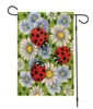 Butterfly Flower Spring Garden Flag Linen Courtyard Flagga Dubbelsidig Utskrift Hem Utomhus Thanksgiving Banner Flaggor T2i51935