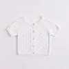 유아 코트 여름 브랜드 아기 소녀 카디 건 유아 스웨터 중공 벨트 패션 귀여운 니트 재킷 210429