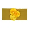 Big Flower Bow Knot Elastic Head Bands Baby Girl pannband hårband huva headwrap modetillbehör