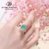 Cluster Rings JD Women's Ring Designed Specifically For Fashion Charm Egg Shaped Zircon Elegant Girlfriend Gift