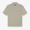 2022 Back 3D Silicon Logo Polo Oversized T-shirt High Street Korte Mouw Tee Paar Dames Mens Mode Shirts