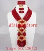 Oorbellen ketting 2021 paarse Nigeriaanse Afrikaanse bruiloft kralen sieraden set Plastic Pearl custome SD810-7