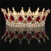 Bruidskristallen Hoofdepunten Vintage Royal Queen King Tiara's en Crowns Mannen / Vrouwen Pageant Prom Diadem Haar Ornamenten Bruiloft Haar Sieraden Accessoires