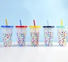 24 унции молочной кофе соломка кружка, любовь автоматическая чашка цвета цвета с различными стилями, поддержка индивидуальный логотип