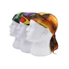 Durag Du-rag Copricapo Avvolgere la testa Berretto con teschio Doo Do Rag Pirata Sport Bandana Fascia per capelli Cappello a cuffia