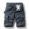 Luulla hommes été Premium Stretch sergé Cargo Shorts décontracté mode solide classique poches Legwear 28-38
