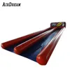 Vente chaude 10x3m Aire de bowling gonflable populaire Alley jeu de balle de tir avec des quilles et des boules