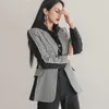Höst Vinter Kvinnor Set Notched Full Sleeve Blazers Pencil Byxor Suit Office Lady Två Piece Tracksuits Casual Outfits 210529