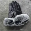 Premium Merk Winter Lederen Handschoenen en Fleece Touchscreen Rex Konijnenbont Mond Cycling Koudbestendig Thermische Schapenvacht Subvingerhandschoenen 988
